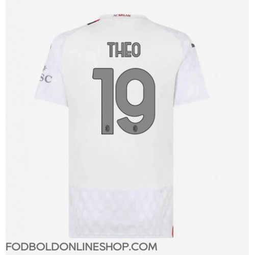 AC Milan Theo Hernandez #19 Udebanetrøje Dame 2023-24 Kortærmet